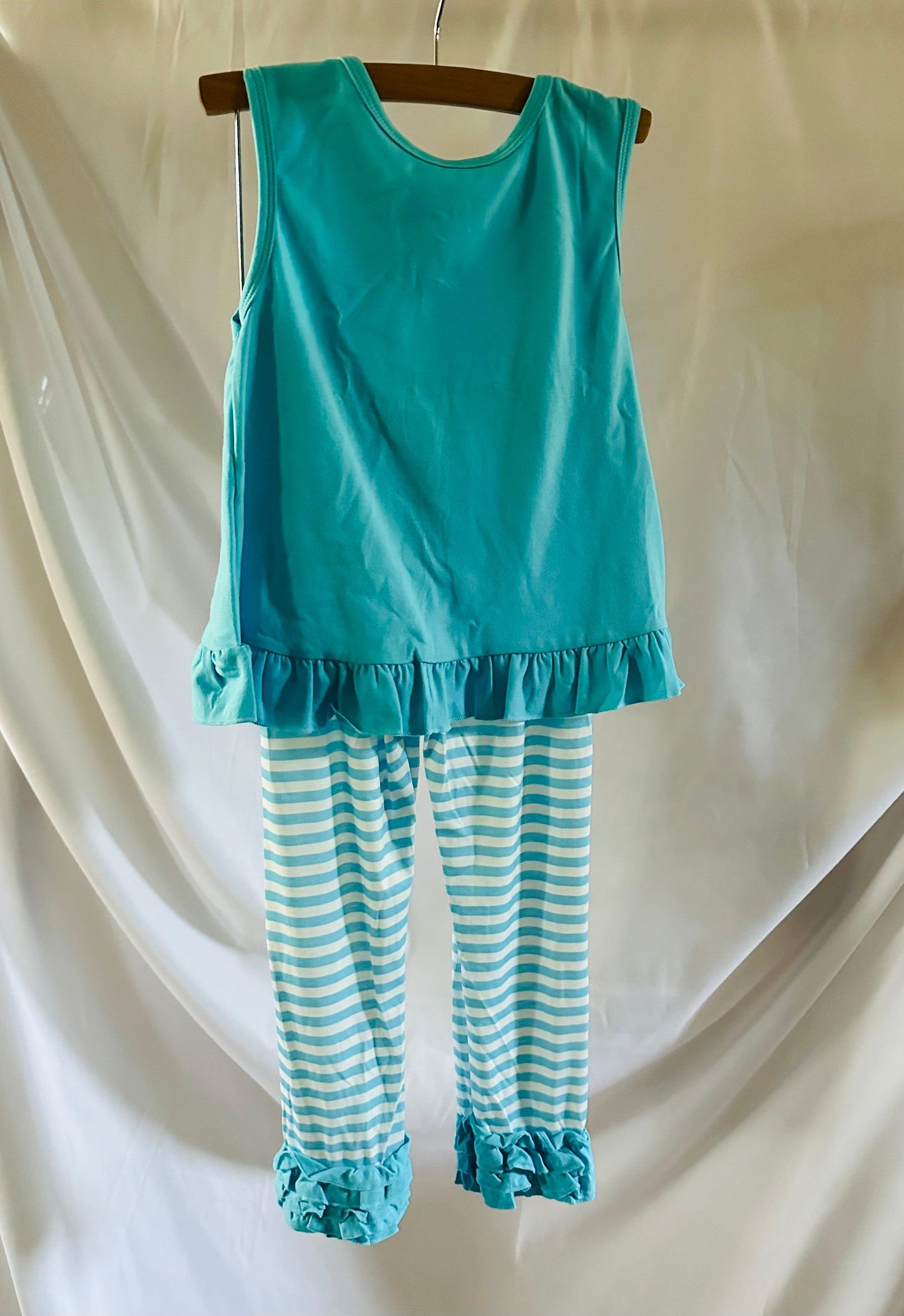 BIANCA - Girls Sleeveless Ruffle Top with Pants - Lele & Co