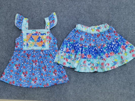 JOANNA- Girls Shirt and Skirt Set