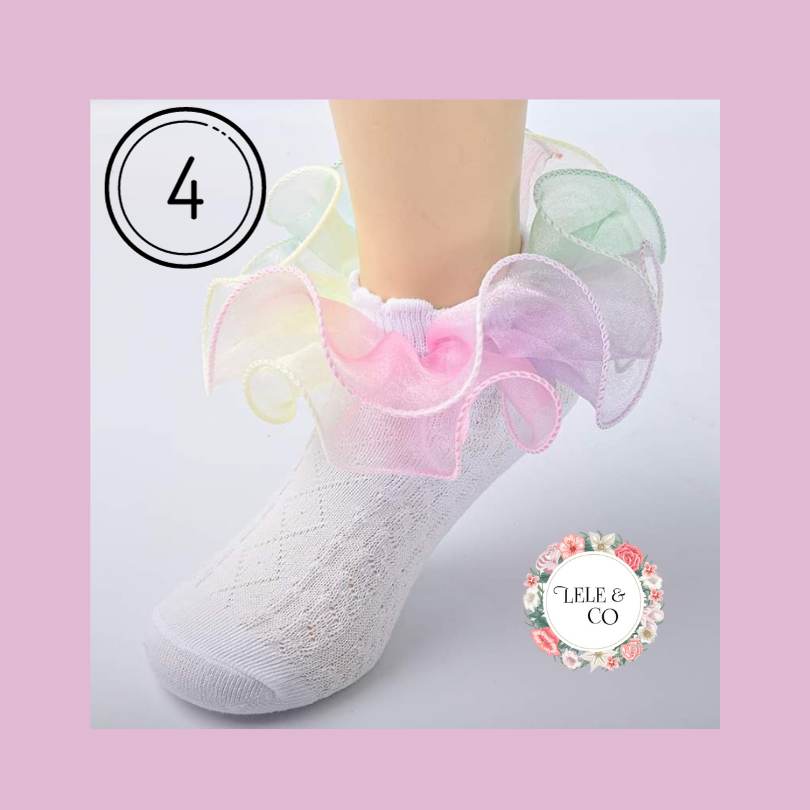 Girls Tulle Socks - Lele & Co