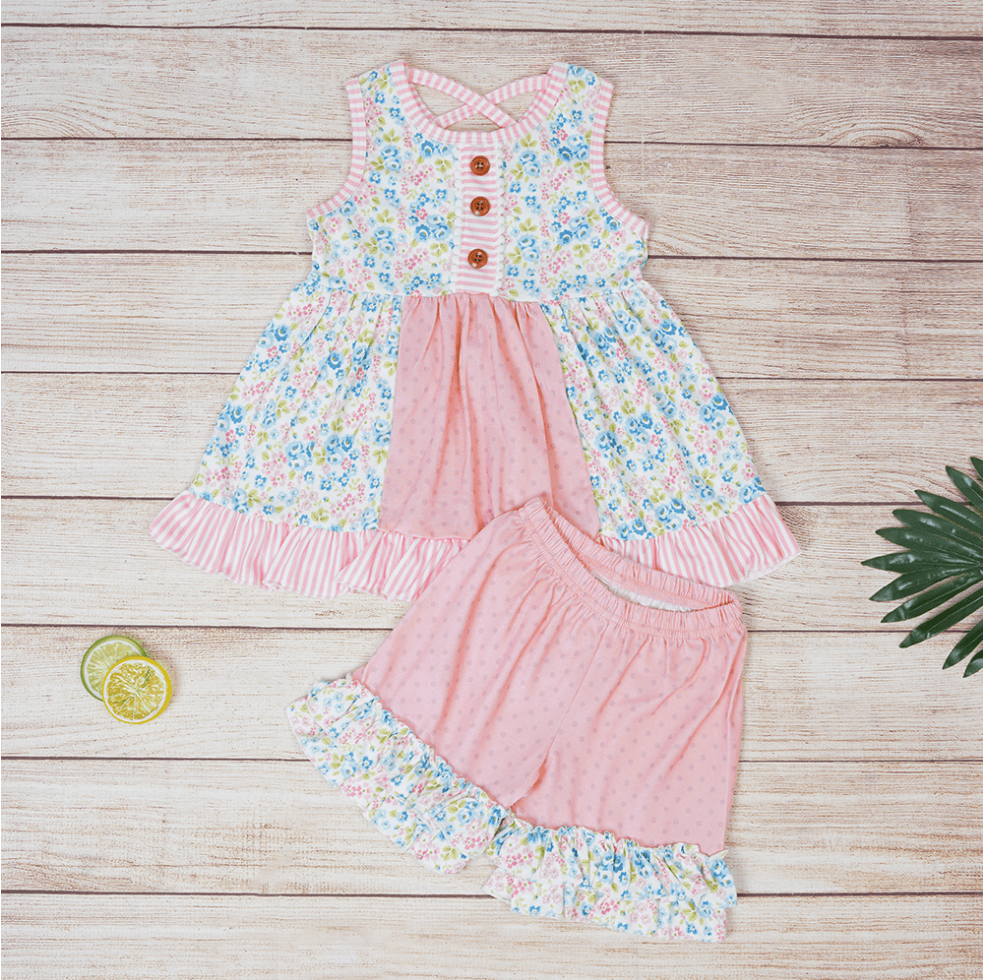 ALYSSA - Pastel Floral Girls Dress - Lele & Co