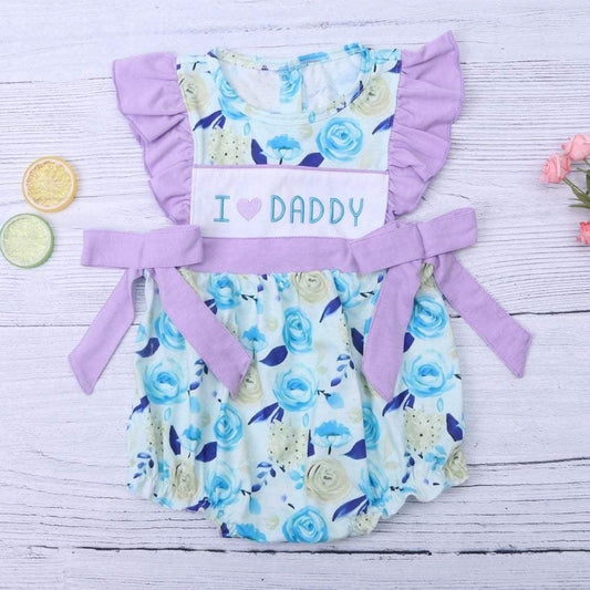 BELLA- Infant Embroidery Romper I LOVE YOU - Lele & Co