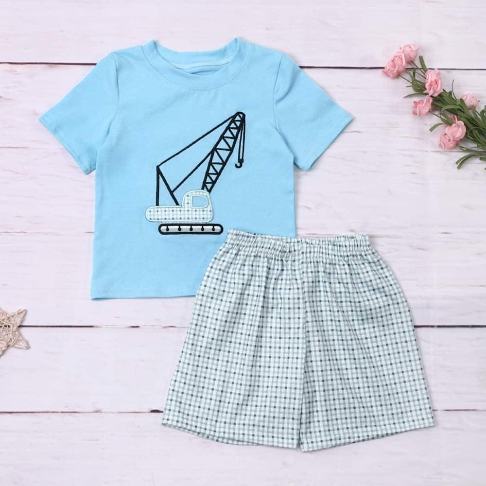 CARTER- Boys Construction Short Set - Lele & Co