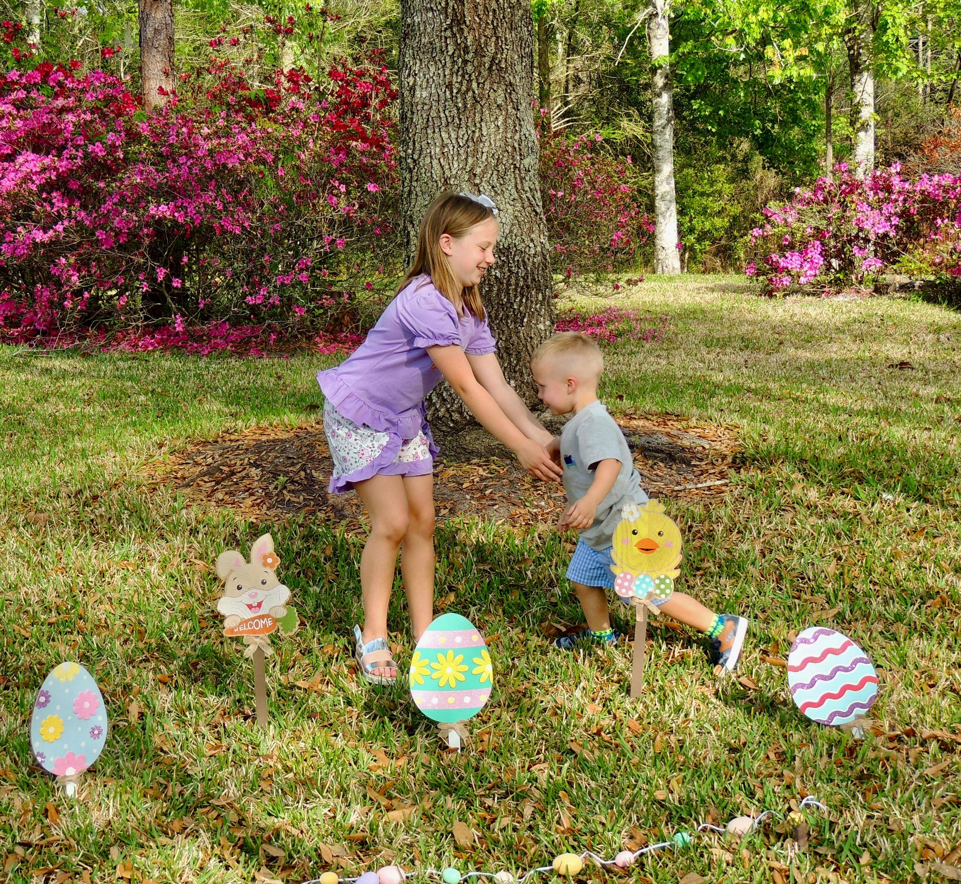 CHLOE - Easter Lilac Girls Short Set - Lele & Co