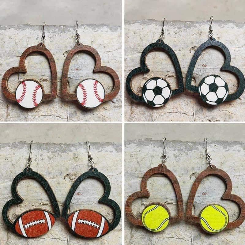 SPORT BALL DANGLING EARRINGS - Lele & Co