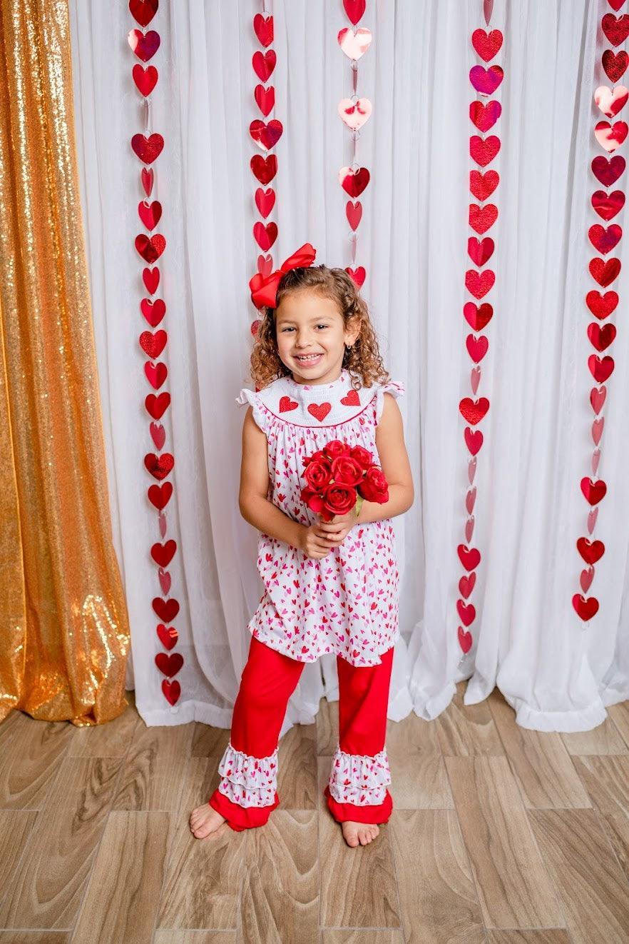 VALENTINA - Hearts Smock 2-Piece Set - Lele & Co