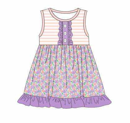 VIOLET - Sleeveless Floral Dress - Lele & Co